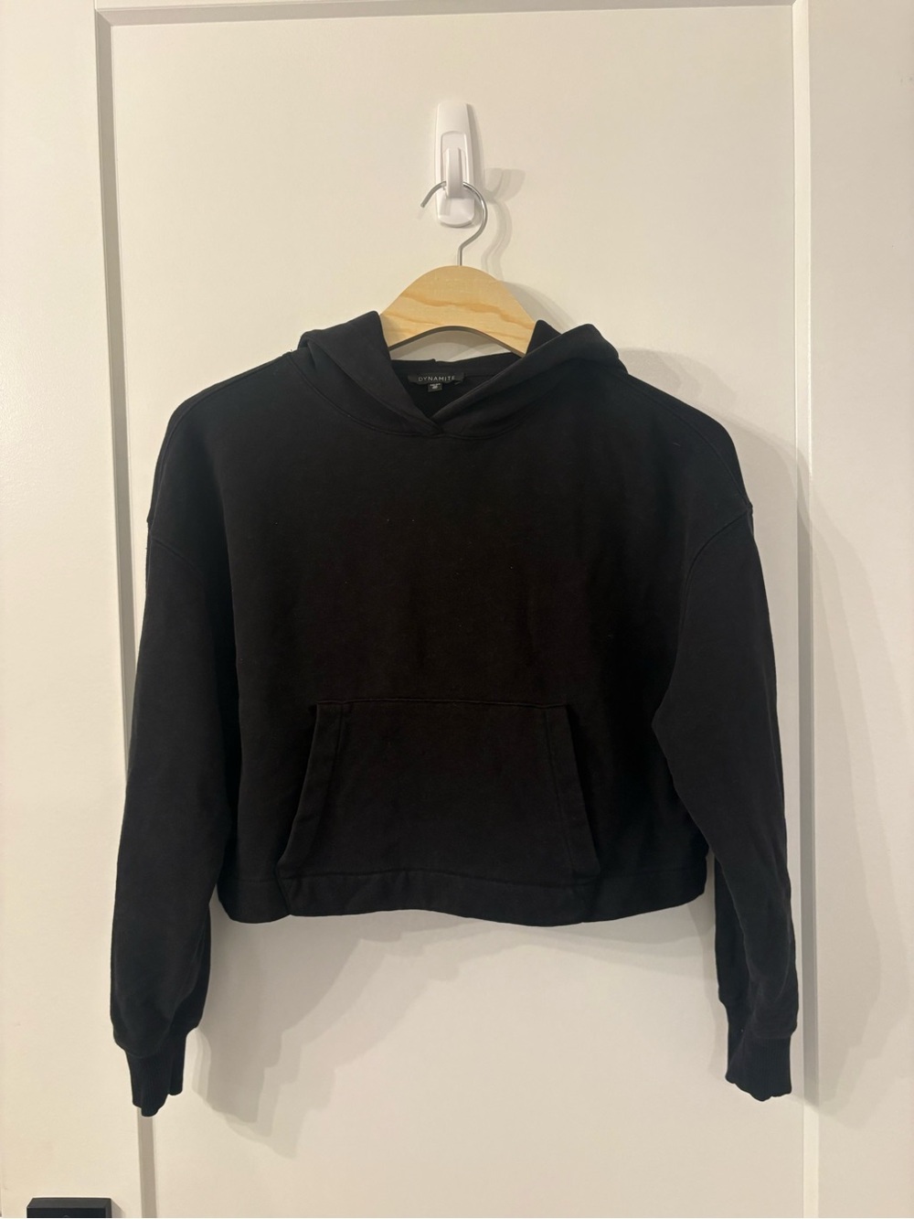 Dynamite Black Cropped Hoodie